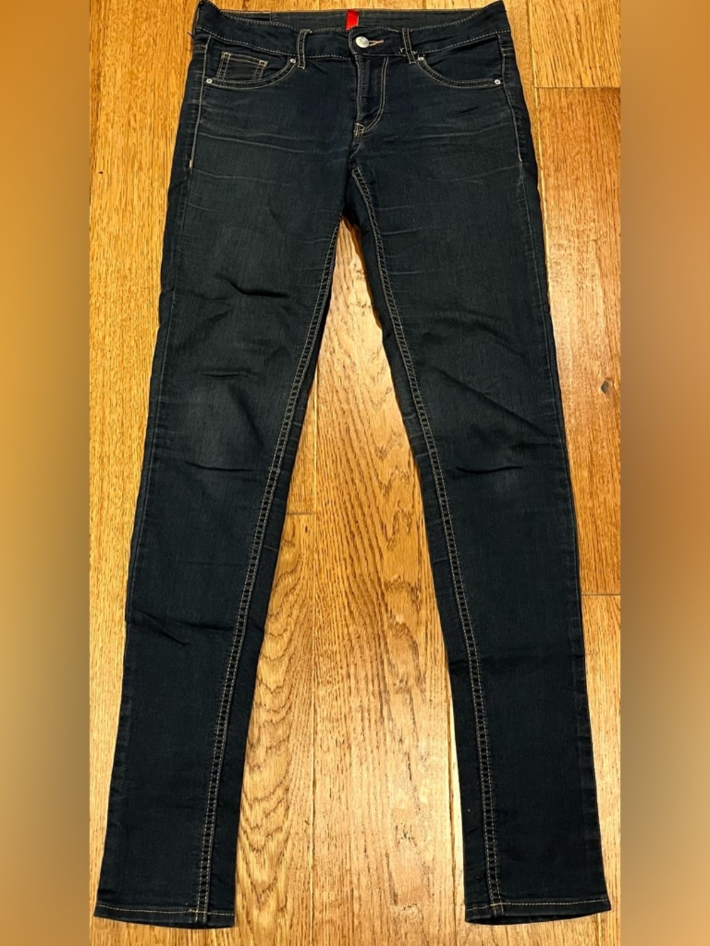 H&M Dark Wash Skinny Jeans | Low/Mid Rise Stretch Denim | Size 6